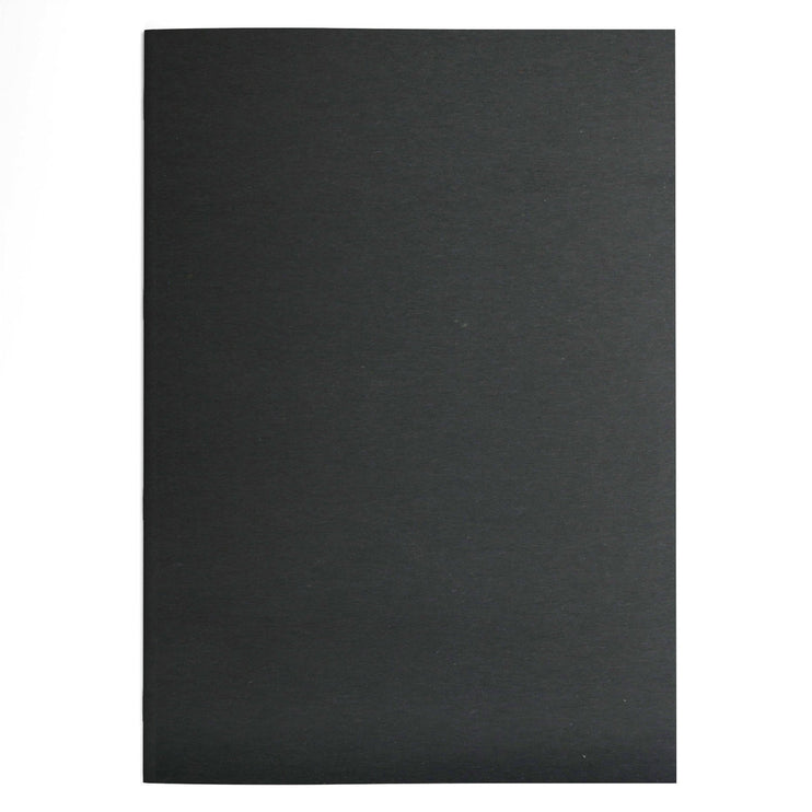 A3 Portrait Sketchbook | 140gsm White Cartridge, 20 Leaves | Stapled Laminated Black Cover