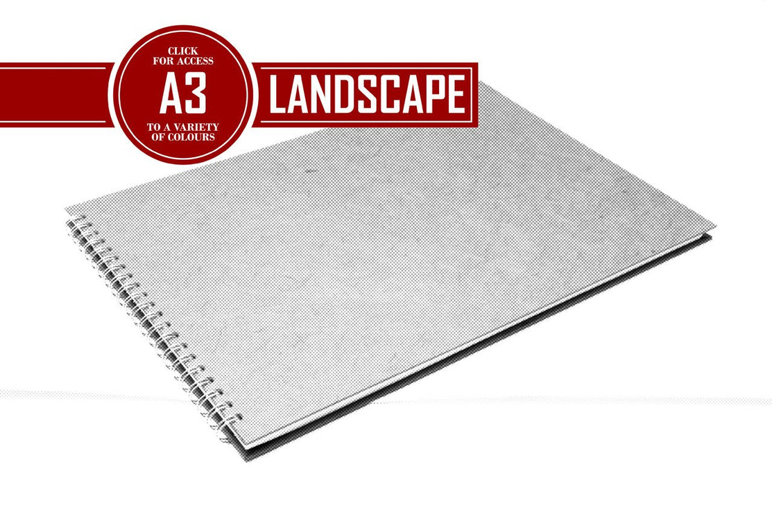 A3 Posh Landscape Scrapbook | White Paper, 20 Leaves