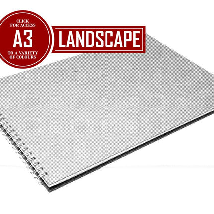 A3 Landscape Eco Scrapbook | Recycled Black Paper, 20 Leaves