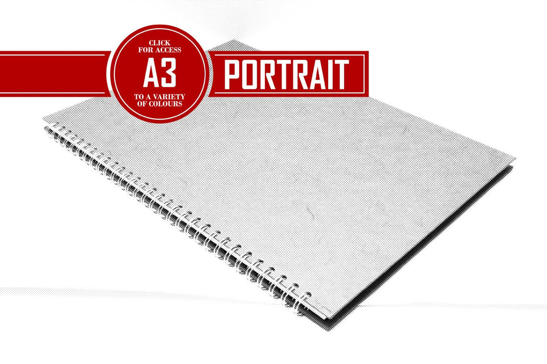 A3 Posh Patterned Thick Display Book Black 270gsm Paper 25 Leaves Portrait