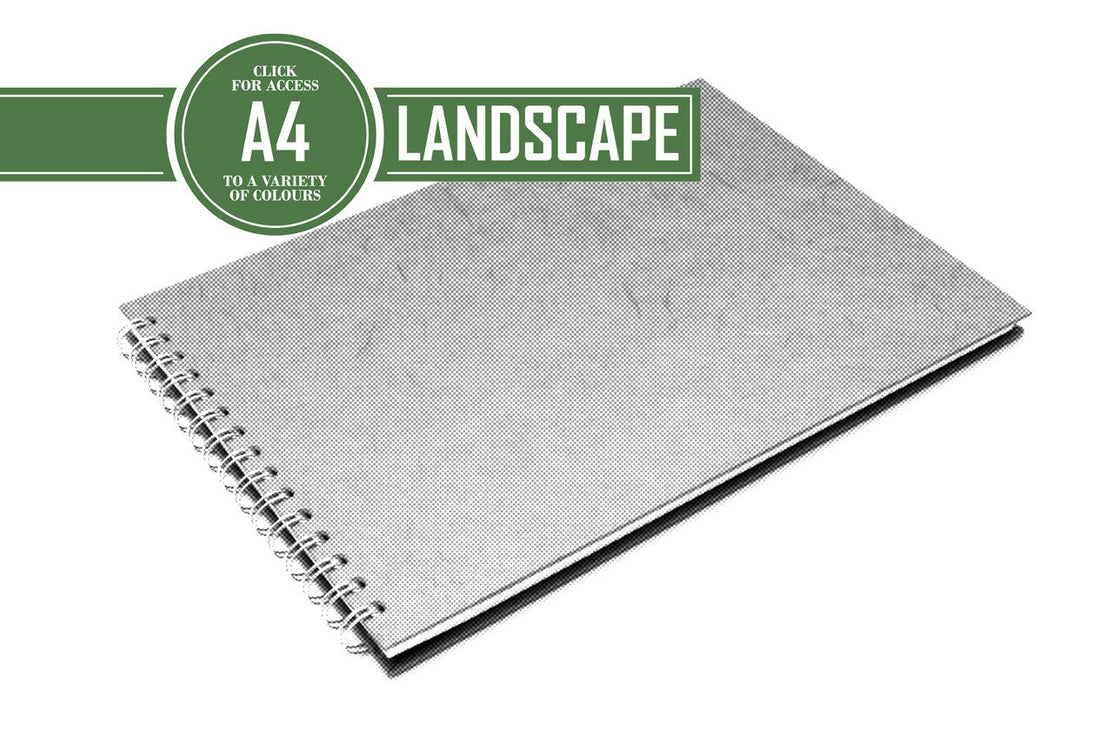 A4 Posh Patterned Thick Display Book Black 270gsm Paper 25 Leaves Landscape