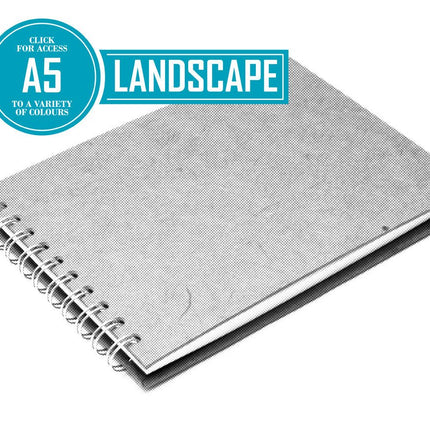 A5 Posh Eco BLACK 150gsm Cartridge Paper 35 Leaves Landscape (Pack of 5)