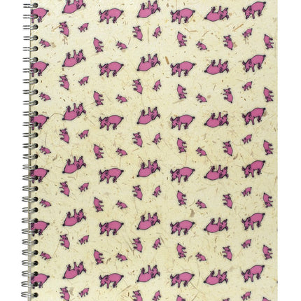 A3 Posh Patterned Bergung Pig - 100% Recycled White 150gsm Cartridge Paper 35 Leaves Portrait