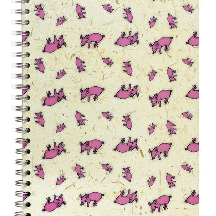 A4 Posh Patterned Cappuccino Pig -  Brown 180 gsm Cartridge Paper 30 leaves Portrait